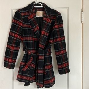 Vintage wool tie-waist Pendleton coat